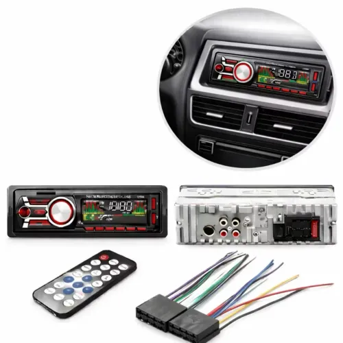 Aparelho de Som Automotivo Bluetooth Dupla USB SD AUX MP3 Player