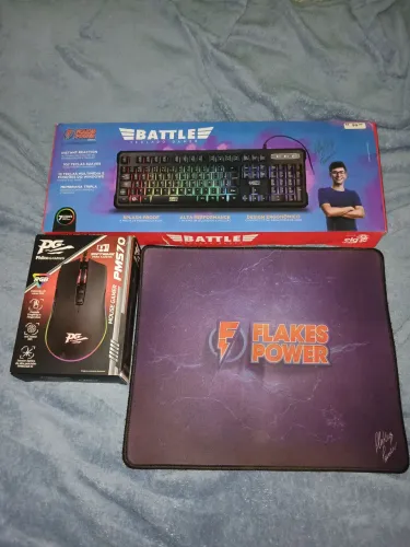 Kit, teclado, mouse e mouseped gamer