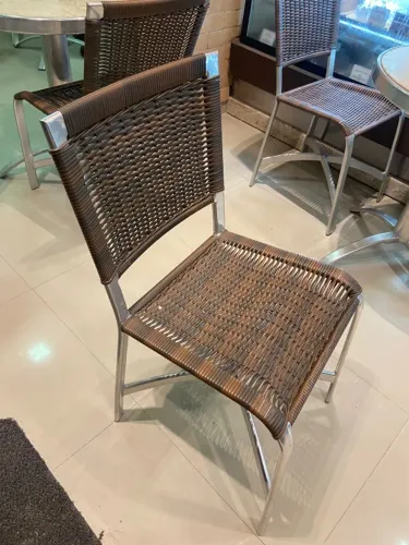 CADEIRA ALUMINIO COM TRANÇA MARROM