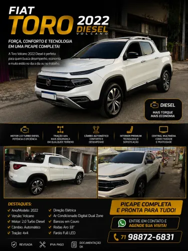 Fiat Toro Volcano 2.0 16V 4X4 TB Diesel Aut. 2022