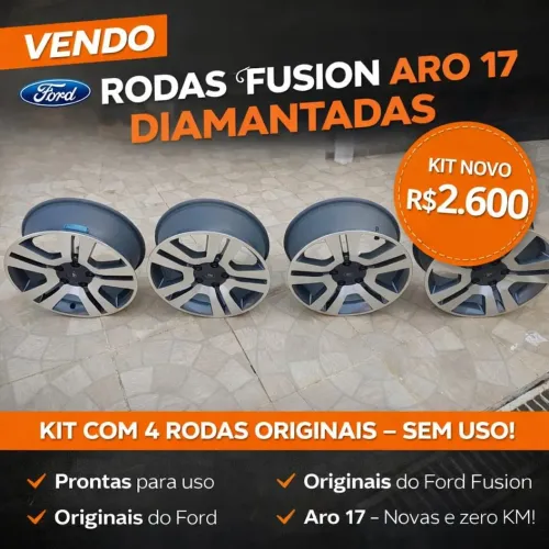 Rodas aro 17 Fusion Ford diamantadas novas