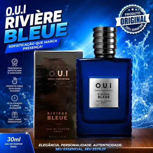 Perfume O.U.i Rivière Bleue Eau de Parfum 30ml - Elegância e Sofisticação (Lacrado!!!)