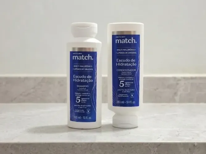 Kit Shampoo + Condicionador Match O Boticário Escudo de Hidratação (Novo/Original) 