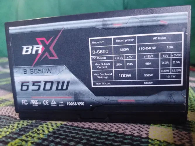 Vendo fonte BRX 650w