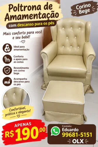 Poltrona com descanso para os pés