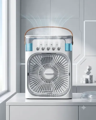 Umidificador + Ventilador de Ar Portátil 600ml - entrega grátis