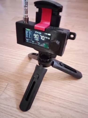 Adaptador para Rádio ATS Mini no Suporte Tripé de Celular