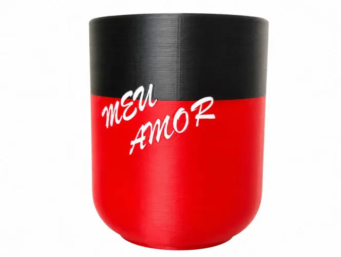 Caneca Coração Namorados Flamengo