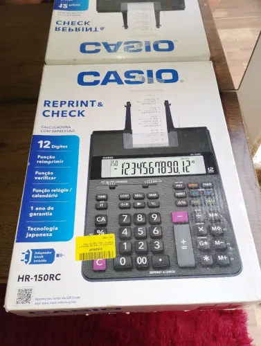 Calculadora elétrica com impressão reprint & check