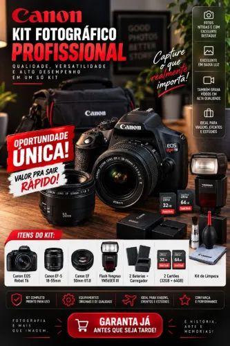 Kit fotógrafo completo 