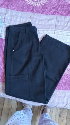 Calça wide leg preta