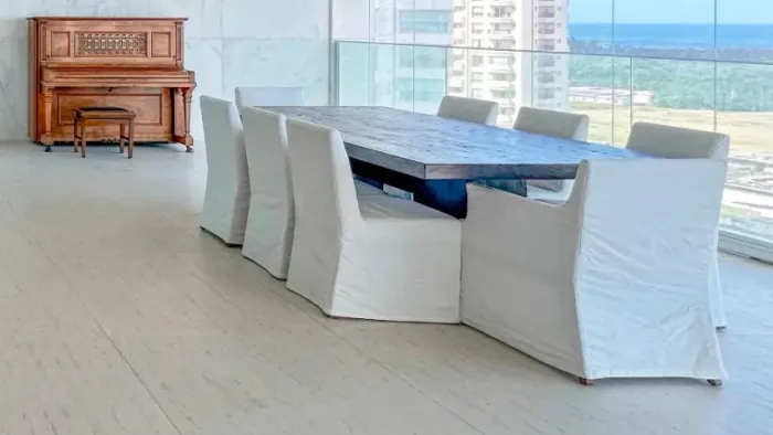 Mesa de Jantar 2m Madeira Maciça - Design Contemporâneo - Ébano