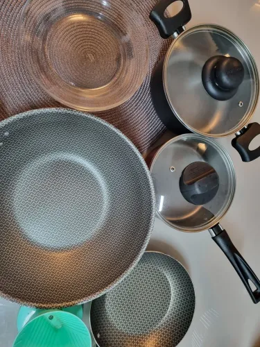 Conjunto panelas e utensílios de cozinha
