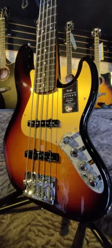 CONTRABAIXO FENDER® AM ULTRA II JAZZ BASS® V EBANO
