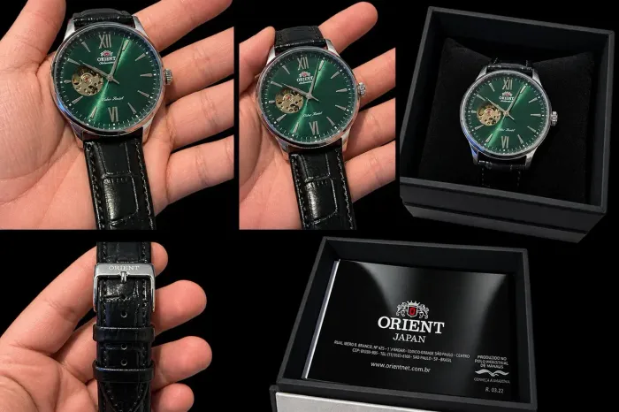 Relógio Orient Automático Open Heart 40mm 