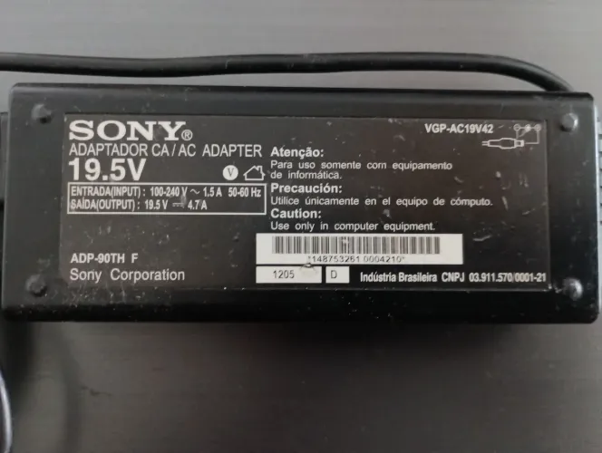 Fonte notebook Sony Vaio ORIGINAL