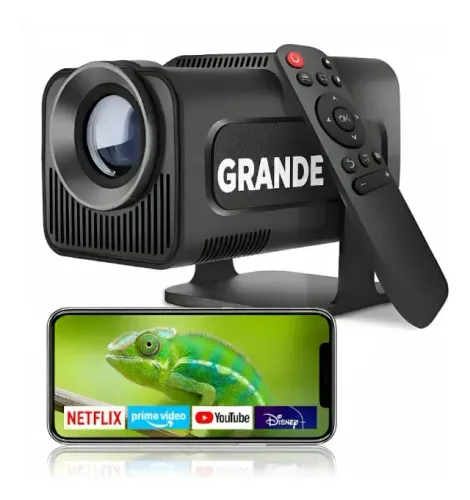 Projetor Hy320 (Grande) Smart Wifi 4k 200 ANS Full Hd - Bluetooth Usb Hdmi Android Cinema 