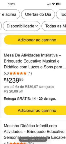 Mesa interativa para crianca