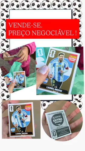 Figurinha dourada messi