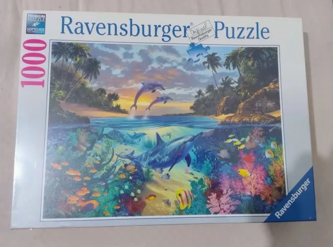 Quebra cabeça ravensburger fundo do mar 1000 peças