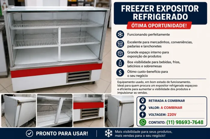 BALCÃO FREEZER REFRIGERADO 