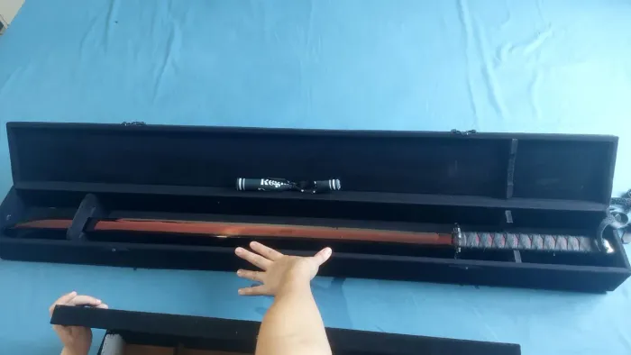 Espada katana lâmina negra 