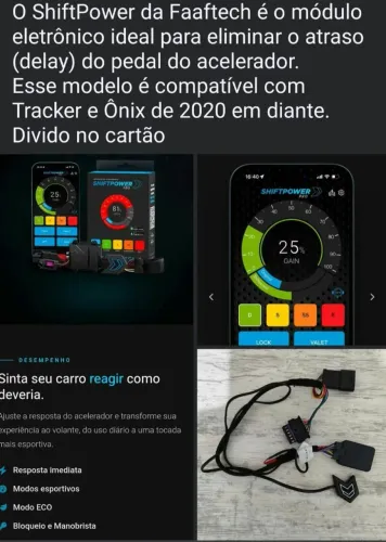 Shiftpower Chevrolet Tracker/Onix/Montana 1.0 Turbo 2020 A 2026 Chip De Pedal