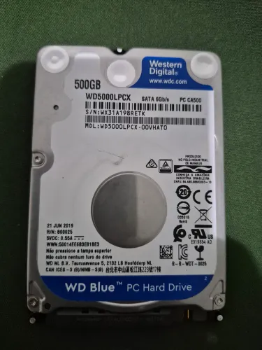 HD SATA WD 500GB 2,5"
