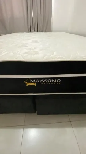 Cama Box Queen Size MaisSono com Massageador + Base Bi-partida