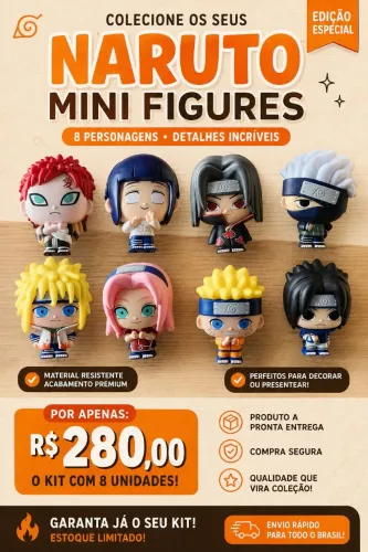 Bonecos naruto do Bk