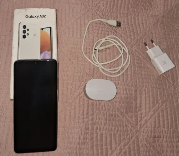 Samsung Galaxy A32 128GB Completo + Fone Bluetooth e Carregador Turbo