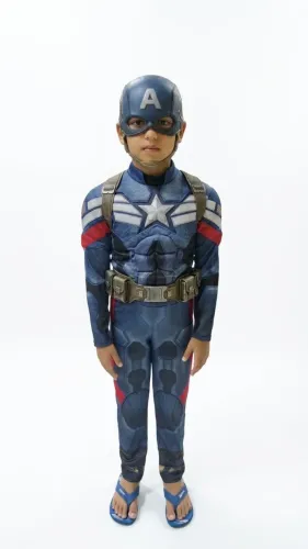 fantasia profissional capitao america infantil músculo enchimento lg-1004