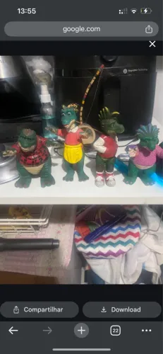 Bonecos Família Dinossauros Originais Disney Vintage Lote com 4 Colecionador
