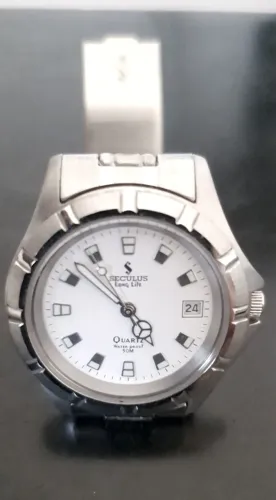Relógio Seculus Long Life Prateado - Revisado e com Bateria Nova