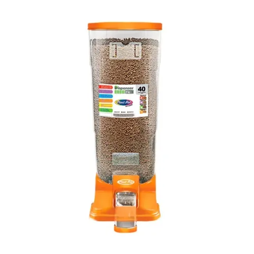 Dispenser Flex Para Ração 40 Litros- 18 Kg Plast Pet Laranja