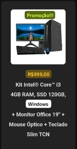 Computador completo novo