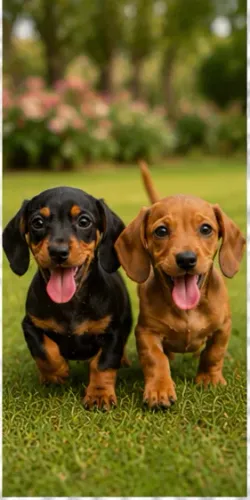 Cachorro filhote Teckel/Dachshund/Salsicha/Salsichinha/Basset/Cofap curiosos e alegres