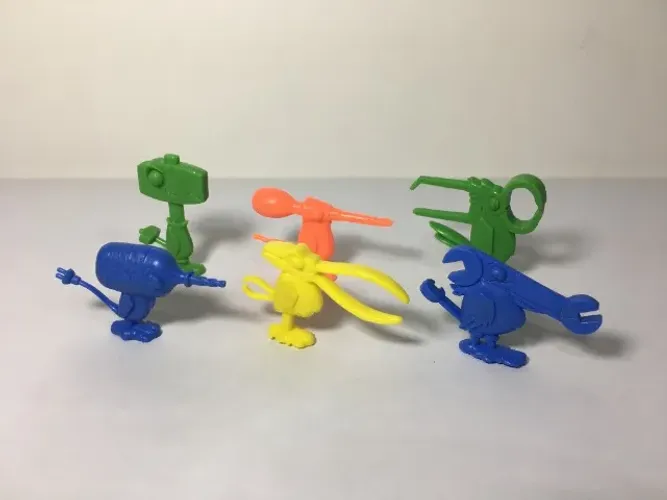 6 Miniaturas Aves Ferramentas Brasilflex Originais Anos 90