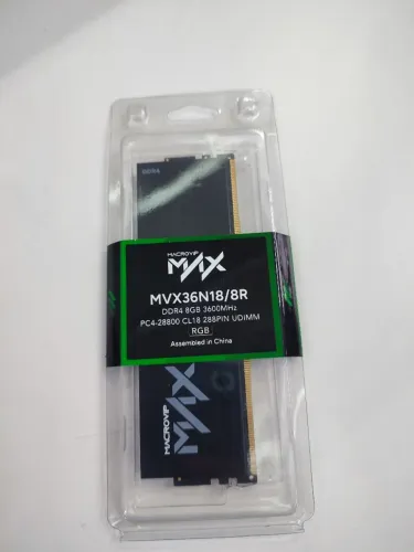 Memória macrovip 8GB 3600Mhz RGB