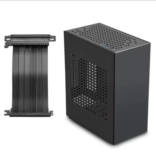 Gabinete gamer Mini itx SKTC + Cabo PCIe 4.0 + Fonte flex 600W full modular .