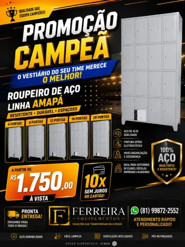 Roupeiro de aço 16 portas Amapá pronta entrega super promoção