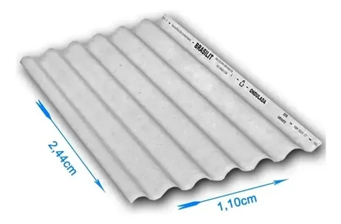 Telhas 1,10 X 2,44 fibrocimento 5mm