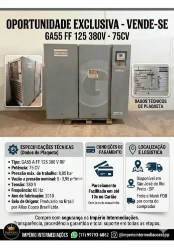 Vendo Compressor GA55 - 75 CV