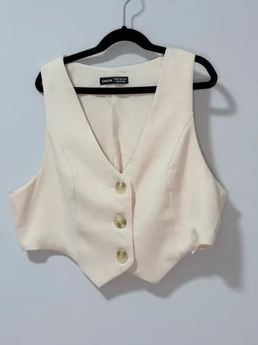 Conjunto Alfaiataria Shein, bege, tamanho M