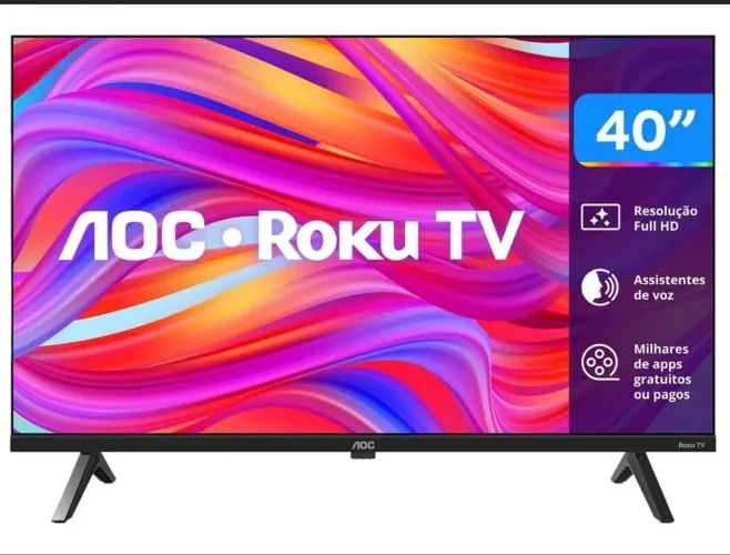 Smart TV 40" AOC Roku TV Full HD