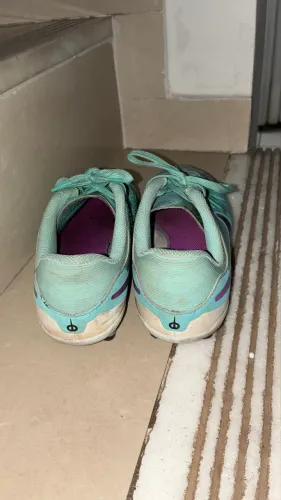 Chuteira Nike tiempo ,cor azul claro ,TAM 34