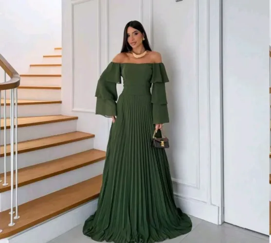 Vestido madrinha verde oliva