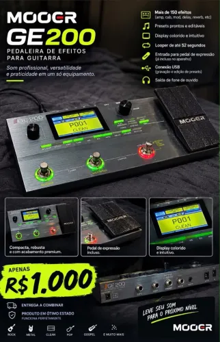 PEDALEIRA DE GUITARRA MOOER GE200