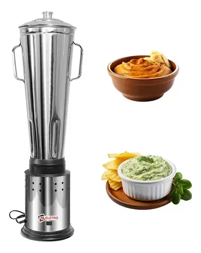 Liquidificador Industrial Baixa Rotação 10 Litros Prata com Jarra de Aço Inoxidável Bivo