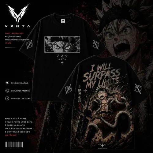 Camisa Oversize Asta - Black Clover